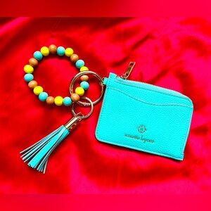Nanette Lepore Turquoise, Gold Bracelet Wallet/Card Holder